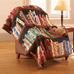 Library Quilted Throw Blanket