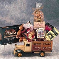 Executive Antique Style Truck and Treats Gift Basket