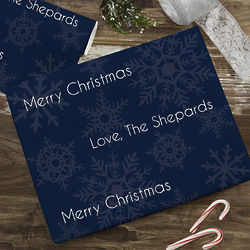 Snowflakes Personalized Wrapping Paper