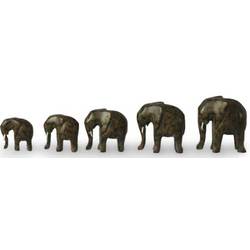 'African Elephants' Ebony Sculpture Set