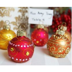 Mini Jeweled Ornament Place Card Holders