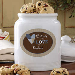 Baked with Love Personalized Cookie Jar
