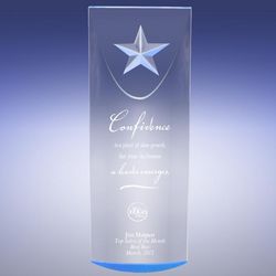 Personalized Blue Star-Dome Award