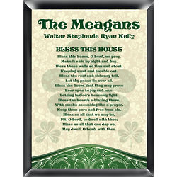 Personalized Bless This House Irish Family Sign