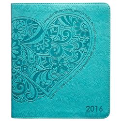 2016 Turquoise Heart Planner