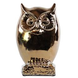 Ceramic Owl Figurine on Polished Base