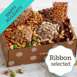 Snack Attack Gift Box with Happy Holidays Ribbon