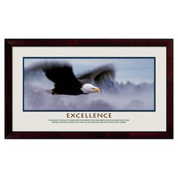 Excellence Eagle Framed Motivational Poster