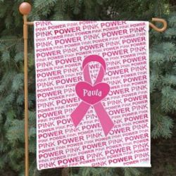 Personalized Breast Cancer Awareness Garden Flag