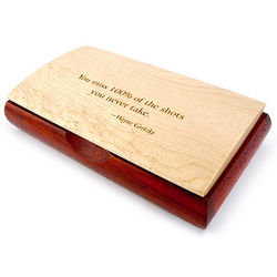 Handmade Trinket Box with Wayne Gretzky Quote