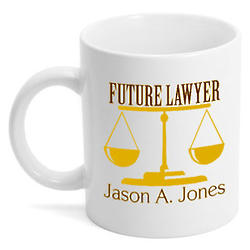 Personalized Future Lawyer Scales Mug