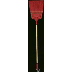 Natural Sorghum Grass Broom in Red