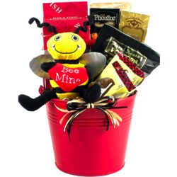 Bee Mine Valentine's Gift Bucket