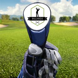 Personalized Golfer Icon Golf Club Cover