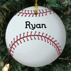 Personalized Baseball Ceramic Ornament