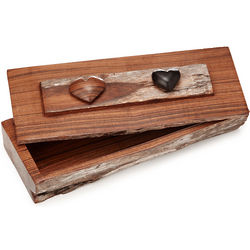 Double Heart Sandlewood Box