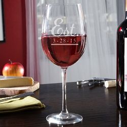 Well Established Personalized Wine Glass