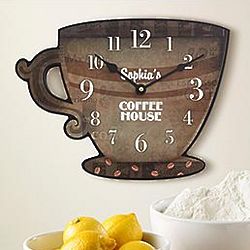 Personalized Coffee Time Kitchen Clock