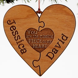 Personalized Perfect Match Couples Christmas Ornament