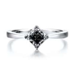 Black and White Diamond Promise Ring in Sterling Silver