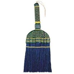 Hand Whisk Broom in Green and Blue