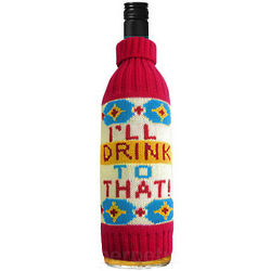 I'll Drink to That Knit Liquor Bottle Cover