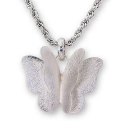 Graceful Butterfly Sterling Silver Pendant