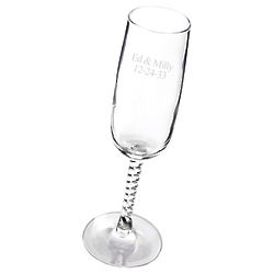 Personalized Champagne Glass with Braided Stem