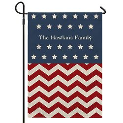 Personalized American Pride Garden Flag with Stake