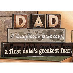 A Daughter's First Love Tabletop Sign