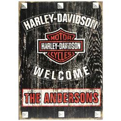 Personalized Harley Davidson Welcome Sign