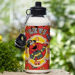 Personalized Sesame Street Firefighter Elmo Water Bottle