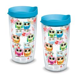 2 Owl 16 Oz. Tervis Tumblers with Lids