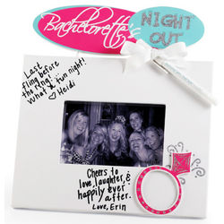 Bachelorette's Night Out Wedding Autograph Picture Frame