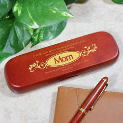 Personalized Mom Rosewood Pen Set