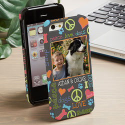 Peace Love Dogs iPhone 5 Cell Phone Hardcase