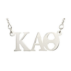 Kappa Alpha Theta Sterling Silver Letter Necklace