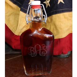Vintage 8.5-Ounce Personalized Glass Flask