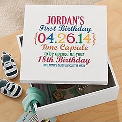 Personalized Precious Memories First Birthday Time Capsule