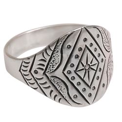 Eye of the Horizon Sterling Silver Band Ring