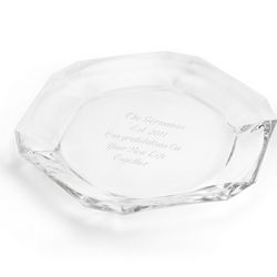 Engravable Crystal Appetizer Serving Plate