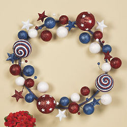 Patriotic Glitter Wreath