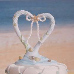 Coastal Mist Wedding Cake Topper