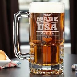 Colossal USA Made Personalized Beer Mug
