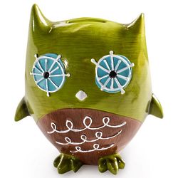Personalized Ceramic Owl Piggy Bank