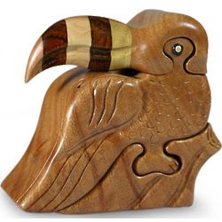 Toucan Secrets Wood Bird Decorative Gift Box