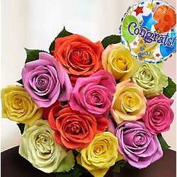 Congratulations Assorted Rose Bouquet