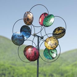 Oversized Colorful Carnival Metal Wind Spinner