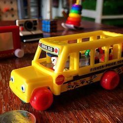 World's Smallest Fisher Price Little People School Bus Toy