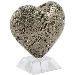 Glittering Heart Pyrite Statuette